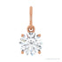 Sapphire Row Natural Diamond Floating Round Pendant - 14K Rose Gold, 9/10 ctw