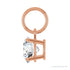 Sapphire Row Natural Diamond Floating Round Pendant - 14K Rose Gold, 9/10 ctw (view 3)