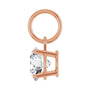 Sapphire Row Natural Diamond Floating Round Pendant - 14K Rose Gold, 9/10 ctw (view 3)