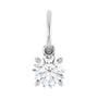 Sapphire Row Natural Diamond Floating Round Pendant - 14K White Gold, 1/2 ctw