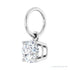 Sapphire Row Natural Diamond Floating Round Pendant - 14K White Gold, 1/2 ctw (view 2)