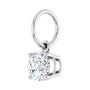 Sapphire Row Natural Diamond Floating Round Pendant - 14K White Gold, 1/2 ctw (view 2)