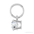 Sapphire Row Natural Diamond Floating Round Pendant - 14K White Gold, 1/2 ctw (view 3)