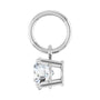 Sapphire Row Natural Diamond Floating Round Pendant - 14K White Gold, 1/2 ctw (view 3)