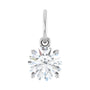 Sapphire Row Natural Diamond Floating Round Pendant - 14K White Gold, 9/10 ctw