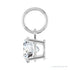 Sapphire Row Natural Diamond Floating Round Pendant - 14K White Gold, 9/10 ctw (view 3)