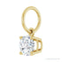 Sapphire Row Natural Diamond Floating Round Pendant - 14K Yellow Gold, 1/2 ctw (view 2)