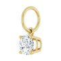 Sapphire Row Natural Diamond Floating Round Pendant - 14K Yellow Gold, 1/2 ctw (view 2)