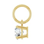 Sapphire Row Natural Diamond Floating Round Pendant - 14K Yellow Gold, 1/2 ctw (view 3)