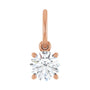 Sapphire Row Natural Diamond Floating Round Pendant - 14K Rose Gold, 1/2 ctw