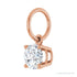 Sapphire Row Natural Diamond Floating Round Pendant - 14K Rose Gold, 1/2 ctw (view 2)