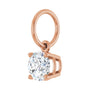 Sapphire Row Natural Diamond Floating Round Pendant - 14K Rose Gold, 1/2 ctw (view 2)