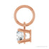 Sapphire Row Natural Diamond Floating Round Pendant - 14K Rose Gold, 1/2 ctw (view 3)