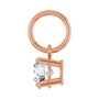 Sapphire Row Natural Diamond Floating Round Pendant - 14K Rose Gold, 1/2 ctw (view 3)