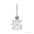 Sapphire Row Lab-Grown Diamond Floating Round Pendant - Platinum, 1/2 ctw