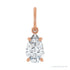 Sapphire Row Lab-Grown Diamond Floating Pear Pendant - 14K Rose Gold, 3/4 ctw