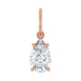 Sapphire Row Lab-Grown Diamond Floating Pear Pendant - 14K Rose Gold, 3/4 ctw