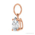Sapphire Row Lab-Grown Diamond Floating Pear Pendant - 14K Rose Gold, 3/4 ctw (view 2)