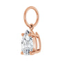 Sapphire Row Lab-Grown Diamond Floating Pear Pendant - 14K Rose Gold, 3/4 ctw (view 2)