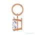 Sapphire Row Lab-Grown Diamond Floating Pear Pendant - 14K Rose Gold, 3/4 ctw (view 3)