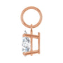 Sapphire Row Lab-Grown Diamond Floating Pear Pendant - 14K Rose Gold, 3/4 ctw (view 3)