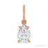 Sapphire Row Lab-Grown Diamond Floating Pear Pendant - 14K Rose Gold, 5/8 ctw