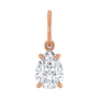 Sapphire Row Lab-Grown Diamond Floating Pear Pendant - 14K Rose Gold, 5/8 ctw