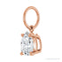 Sapphire Row Lab-Grown Diamond Floating Pear Pendant - 14K Rose Gold, 5/8 ctw (view 2)