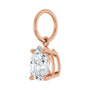 Sapphire Row Lab-Grown Diamond Floating Pear Pendant - 14K Rose Gold, 5/8 ctw (view 2)
