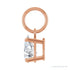 Sapphire Row Lab-Grown Diamond Floating Pear Pendant - 14K Rose Gold, 5/8 ctw (view 3)