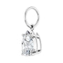 Sapphire Row Lab-Grown Diamond Floating Pear Pendant - Platinum, 3/4 ctw (view 2)