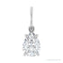 Sapphire Row Lab-Grown Diamond Floating Pear Pendant - Platinum, 5/8 ctw