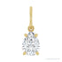 Sapphire Row Lab-Grown Diamond Floating Pear Pendant - 14K Yellow Gold, 5/8 ctw