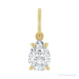 Sapphire Row Lab-Grown Diamond Floating Pear Pendant - 14K Yellow Gold, 5/8 ctw