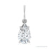 Sapphire Row Lab-Grown Diamond Floating Pear Pendant - 14K White Gold, 3/4 ctw