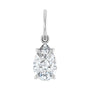 Sapphire Row Lab-Grown Diamond Floating Pear Pendant - 14K White Gold, 3/4 ctw
