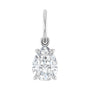 Sapphire Row Lab-Grown Diamond Floating Pear Pendant - 14K White Gold, 5/8 ctw