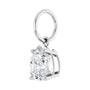 Sapphire Row Lab-Grown Diamond Floating Pear Pendant - 14K White Gold, 5/8 ctw (view 2)