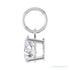 Sapphire Row Lab-Grown Diamond Floating Pear Pendant - 14K White Gold, 5/8 ctw (view 3)