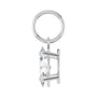 Sapphire Row Lab-Grown Diamond Floating Marquise Pendant - 14K White Gold, 1/2 ctw (view 3)
