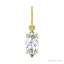 Sapphire Row Lab-Grown Diamond Floating Marquise Pendant - 14K Yellow Gold, 1/2 ctw