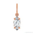Sapphire Row Lab-Grown Diamond Floating Marquise Pendant - 14K Rose Gold, 1/2 ctw