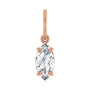Sapphire Row Lab-Grown Diamond Floating Marquise Pendant - 14K Rose Gold, 1/2 ctw