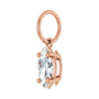 Sapphire Row Lab-Grown Diamond Floating Marquise Pendant - 14K Rose Gold, 1/2 ctw (view 2)