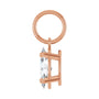 Sapphire Row Lab-Grown Diamond Floating Marquise Pendant - 14K Rose Gold, 1/2 ctw (view 3)