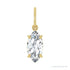 Sapphire Row Lab-Grown Diamond Floating Marquise Pendant - 14K Yellow Gold, 1 ctw