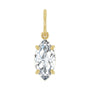 Sapphire Row Lab-Grown Diamond Floating Marquise Pendant - 14K Yellow Gold, 1 ctw