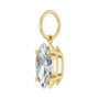 Sapphire Row Lab-Grown Diamond Floating Marquise Pendant - 14K Yellow Gold, 1 ctw (view 2)