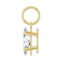 Sapphire Row Lab-Grown Diamond Floating Marquise Pendant - 14K Yellow Gold, 1 ctw (view 3)