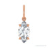 Sapphire Row Lab-Grown Diamond Floating Marquise Pendant - 14K Rose Gold, 1 ctw